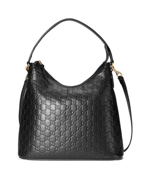 gucci black suede hobo bag|gucci guccissima hobo black.